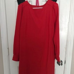 Red Shift Work/Office Dress